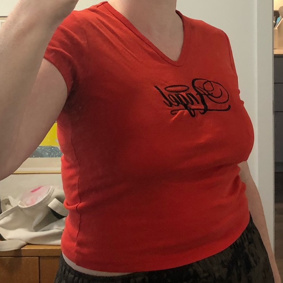 90s Red ‘Angel’ Baby Tee - Picture 5 of 6